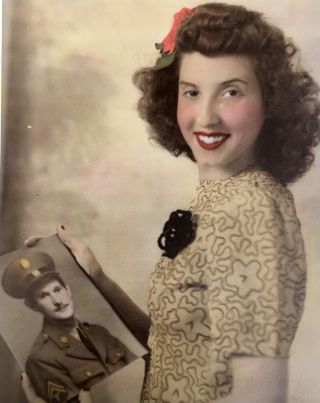 1944 Pretty Girl WIFE Risqué WW2 PHOTO Sent To Her Army Soldier Husband NAMED 3