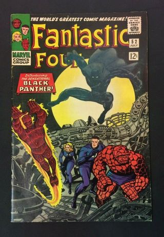 Fantastic Four 52 1966 1st App Of The Black Panther 7.  5 Or Better