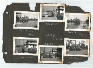 Ww2 African - American Army Photo Album Single Page - 8 Photos - Ft.  Dix 2