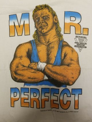 1992 Vintage Wwf Mr.  Perfect Shirt Medium