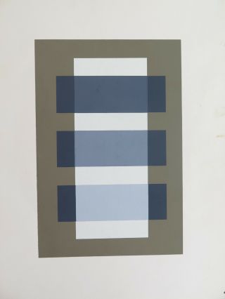 Josef Albers Silkscreen Folder Xi - 3/right Interaction Of Color 1963