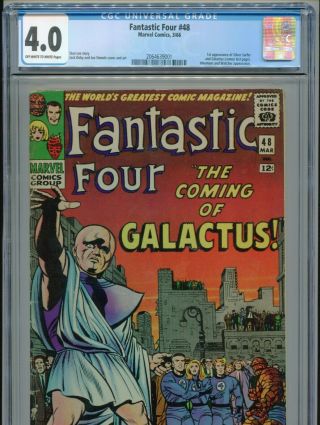 1966 Marvel Fantastic Four 48 1st Appearance Silver Surfer Cgc 4.  0 Ow - W