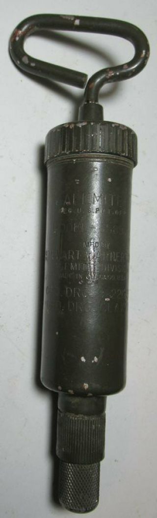 Vintage Alemite Us Military Hydraulic Grease Gun,  6589 Ord Drg Clax7a 221236
