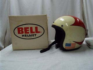 Vtg Bell 500 Tx Motorcycle/auto Helmet Size 7 3/8