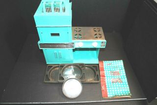 1960s Kenner Easy Bake Oven And Accessories - Turquoise Four Pans
