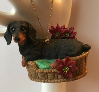 “waiting For Santa”danbury Dachshund Christmas Holiday Ornament,  Wiener Dog