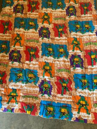 Teenage Mutant Ninja Turtles Comforter Blanket 69x84 Inches Vintage