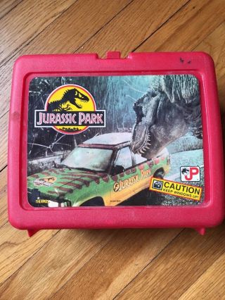 Jurrasic Park Plastic Lunch Box Made By Thermos