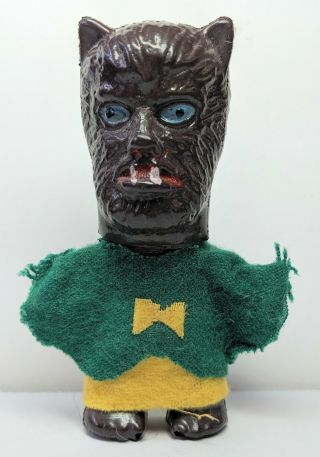 1960s Vintage Monster Men Wolf Man Wolfman Nik Troll Figure Toy Clothed Version