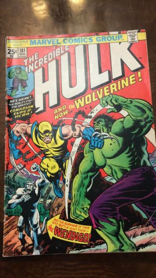 The Incredible Hulk 181 (nov 1974,  Marvel) Marvel Stamp Not