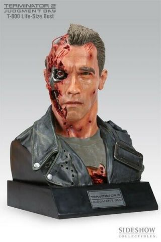 Terminator Arnold Battle Life Sized Bust Statue Sideshow 3