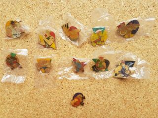 Japan Capcom Street Fighter Ii Set Of 11 Pin Badges (1990s) (b) Sf 2