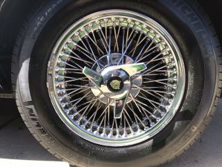 Vintage Jaguar Xj6 Chrome Dayton 70 Spoke Knock - Off Design Wire Wheel Set Of 4