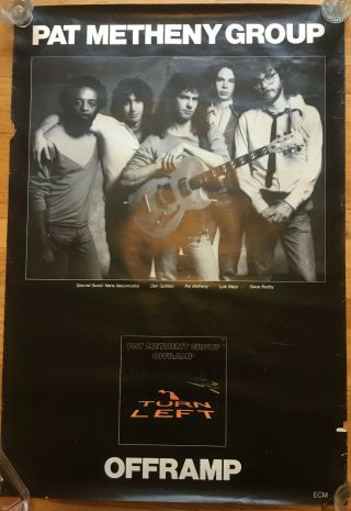 Pat Metheny - Offramp Promo Poster.  Ecm 1982.  38 " X26 "
