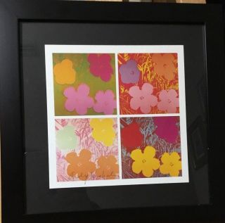 Andy Warhol Hand Signed Flowers Print