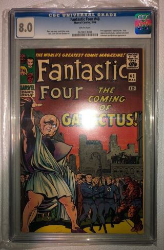 Fantastic Four 48 Cgc 8.  0 1st Galactus And Silver Surfer