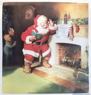 Vintage Poster Coca Cola Christmas Limited Special Edition Santa Claus