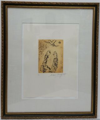 Vintage Marc Chagall Psaulmes David Etching Ed40 Signed French Judaica 3of9