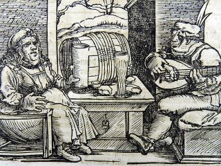 Hans Weiditz (1495 - 1537) - Master Woodcut - Of Guttony And Overeating 1560