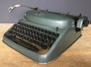 Alpina Amc Typewriter West Germany 1957 Vintage Light Green