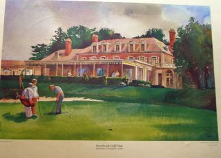 Limited Edition Print Of The Overbrook Golf Course By Donald Cooke Philadelphia