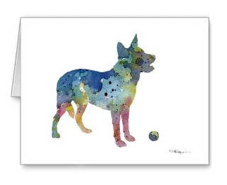 Blue Australian Cattle Dog Note Cards With Envelopes