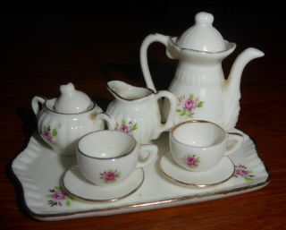 Vintage Miniature Dollhouse Tea Set