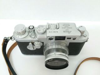 Vintage Leica DBP Ernst Leitz GMBH Wetzlar 35mm Film Camera No.  981316 2