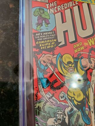 The Incredible Hulk 181 CGC 7.  5 OW/W 1st Appearance Wolverine 2