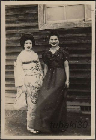 D7 China Zhejiang 浙江 1930s Photo Japanese Comfort Geisha Western - Style Singers