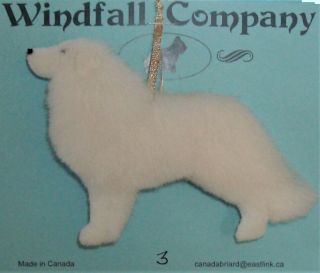 All White Great Pyrenees Dog Soft Plush Christmas Ornament 3 By Wc