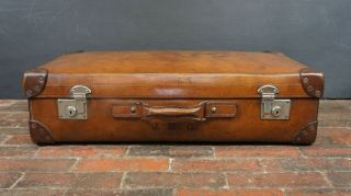 Luxury Vintage Leather Suitcase By Forsyth Edinburgh Crocodile Trimmed