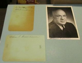 President Dwight Eisenhower Brothers Arthur And Edgar Autographs & Signed Photo