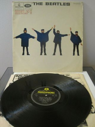 The Beatles - Help Lp Black/yellow Parlophone Label Mono 1965 See Photos