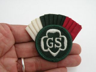 Early Vintage Girl Scout Green Sash 1960 GS USA Patches Badges Pins OAHU Hawaii 3