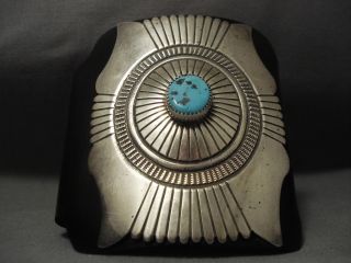 Museum Vintage Huge Navajo Old Turquoise Silver Ketoh Bracelet