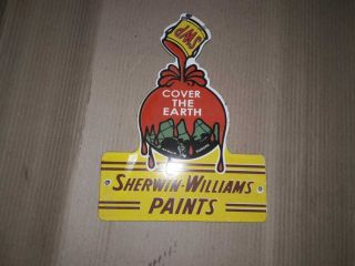 Porcelain Sherwin - Williams Enamel Sign Size 12 X 9 Inches