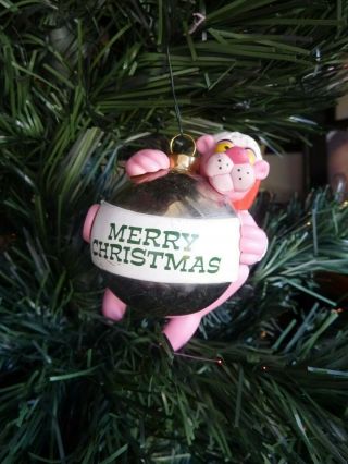 1984 Presents Of California Pink Panther Christmas Tree Ornament Decoration 4 "