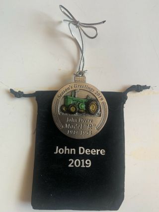 John Deere 2019 Pewter Model R Tractor Christmas Ornament Jd Xmas Pmdco2019