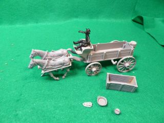 Marx Fort Apache Wagon Train Recast Wagon And Horses