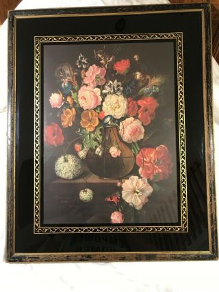 Vintage Giachino Marcello,  Still Life Study Of Flowers,  Signed,  In Orginal Frame
