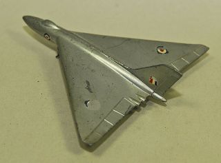 vintage DINKY TOYS Meccano die - cast airplane 749 AVRO VULCAN Delta Wing Bomber 3