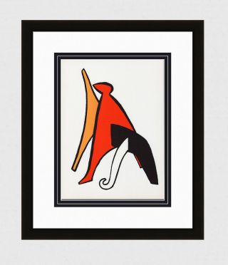 Marvelous Alexander Calder 1963 Color Lithograph " Stabiles " Framed