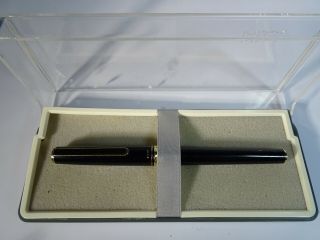 Vintage Black Pilot Fountain Pen 14k 585 M Nib,  Japan,  With Case,  Inscribed