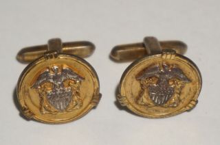 Us Navy Office Cuff Links Pair Wwii Usn M3327