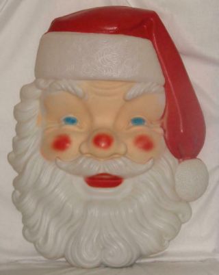 Vintage Large Empire Lighted Blow Mold Giant Santa Head/face 36” W/ Cord