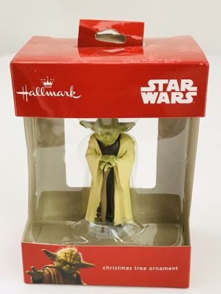 Yoda Star Wars Hallmark Christmas Tree Ornament Disney 2.  5 Inches Collectible