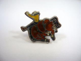 Vintage Collectible Pin: Bucking Bronco Horse Cowboy Design