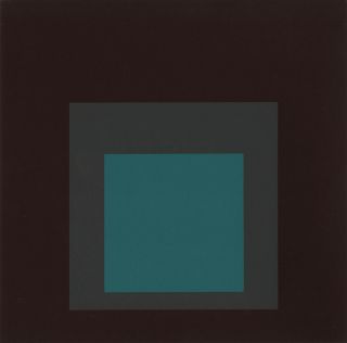 Iconic Josef Albers Silkscreen Print 1973,  Homage To The Square Series Abstract