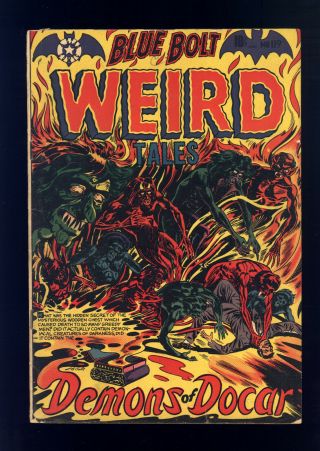 Blue Bolt Weird Tales 119 Vgfn L.  B.  Cole,  Jay Disbrow,  Horror/fantasy,  Scarce